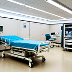 ** A successful Swedish company exporting advanced medical equipment to South Korea, showcasing reduced tariff costs due to the EU's FTA, emphasizing increased sales and market share. Focus on modern hospital setting.

**