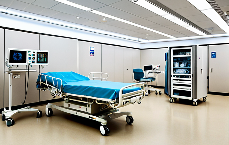 ** A successful Swedish company exporting advanced medical equipment to South Korea, showcasing reduced tariff costs due to the EU's FTA, emphasizing increased sales and market share. Focus on modern hospital setting.

**